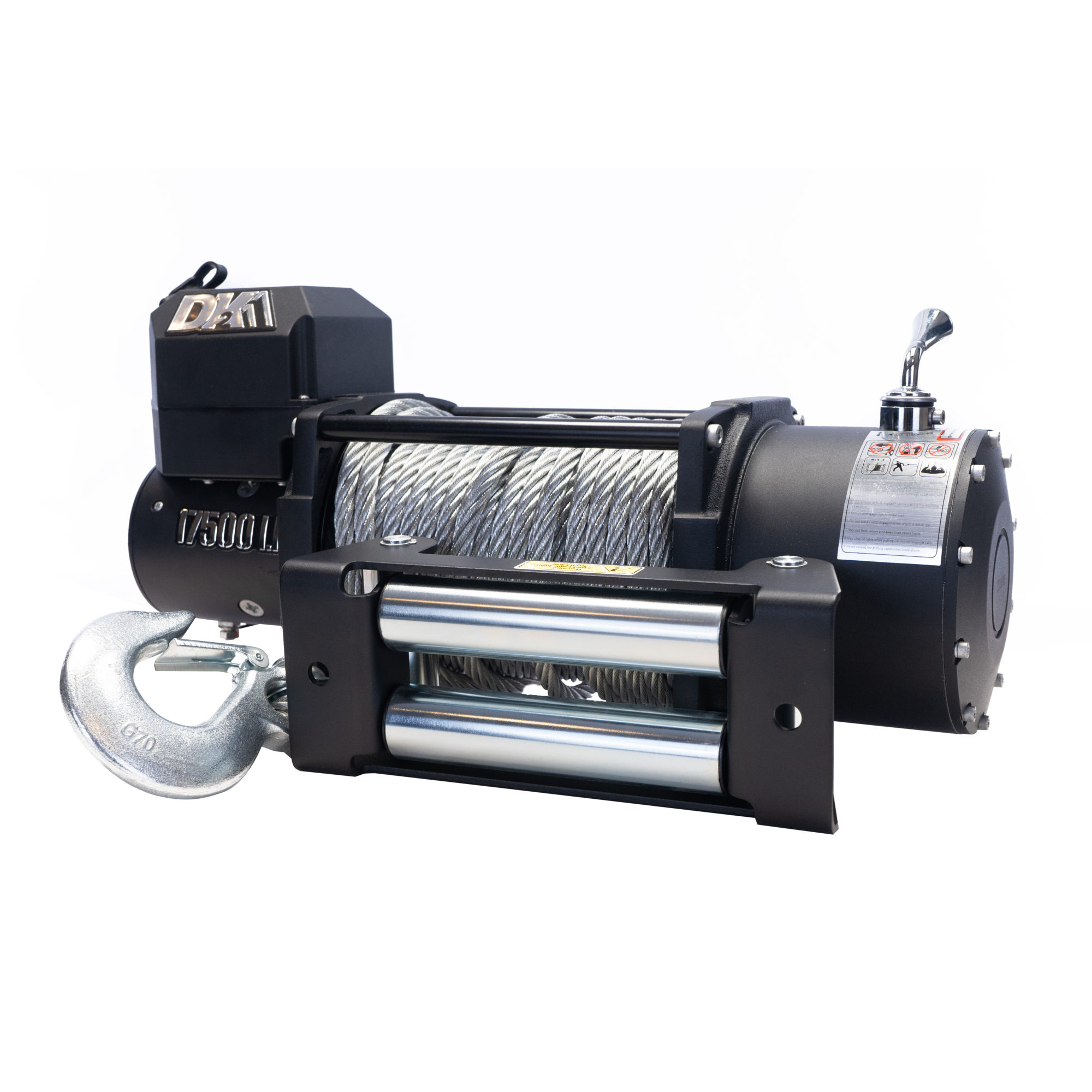 DK2 17.5k lb Electric Winch (Steel Cable Included), Capacity (Line Pull) 17500 lb, Volts 12 Model# S17500